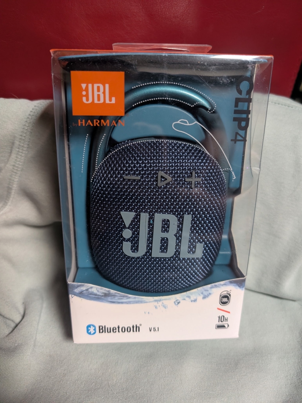 JBL Clip 4 Portable Bluetooth Speaker - Blue